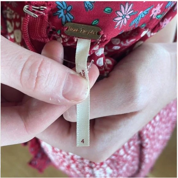 Free People Yesica‎ Floral Maxi Prairie Dress Size 4 - Picture 5 of 6